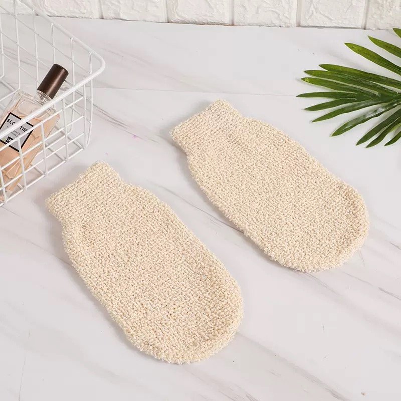 Gants de douche exfoliants