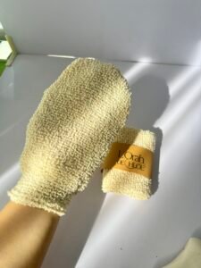 Gants de douche exfoliants